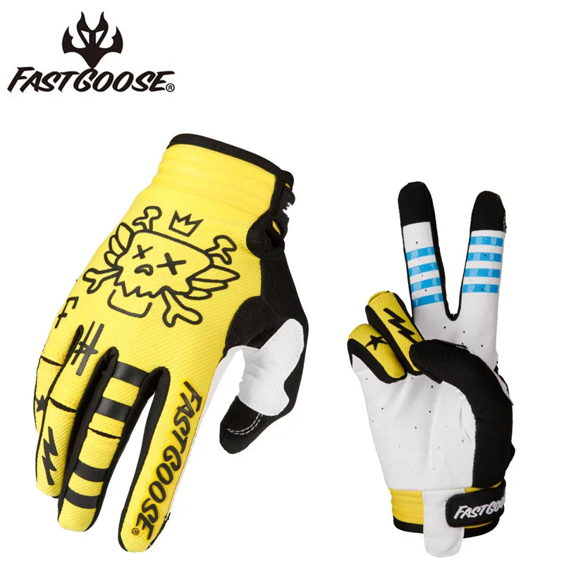 Fastgoose Skull Motorcycle Biker Riding Cycling Gloves MTB ATV Touch Dirt Bike Accessories Riding Gear Glove Items for Men Women