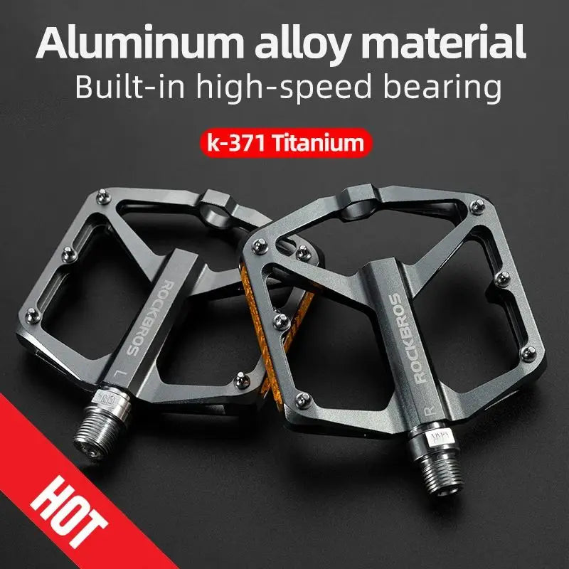 Bicycle Pedals save Effort Aluminum Alloy Anti-Slip MTB Road Mountain Reflective Bearing Cycling Pedals Bike Accessory
