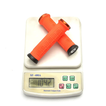 Aluminum Alloy and Silica Gel Bicycle Handlebar Grips with Integrated Lock for Mountain and Road Bikes