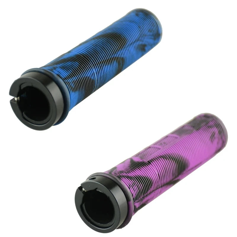 TPR Bicycle Grips Integrated Bicycle Handlebar Grips Aluminum Alloy Lock on Bicycle Handles Non-Slip MTB Cuffs Bike Part