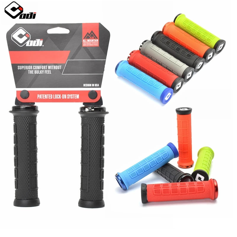 Aluminum Alloy and Silica Gel Bicycle Handlebar Grips with Integrated Lock for Mountain and Road Bikes