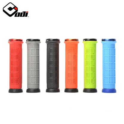 Aluminum Alloy and Silica Gel Bicycle Handlebar Grips with Integrated Lock for Mountain and Road Bikes