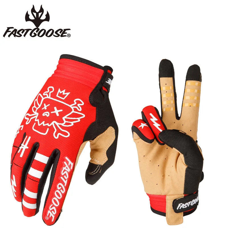Fastgoose Skull Motorcycle Biker Riding Cycling Gloves MTB ATV Touch Dirt Bike Accessories Riding Gear Glove Items for Men Women