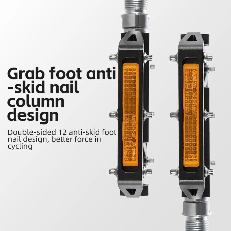 Bicycle Pedals save Effort Aluminum Alloy Anti-Slip MTB Road Mountain Reflective Bearing Cycling Pedals Bike Accessory