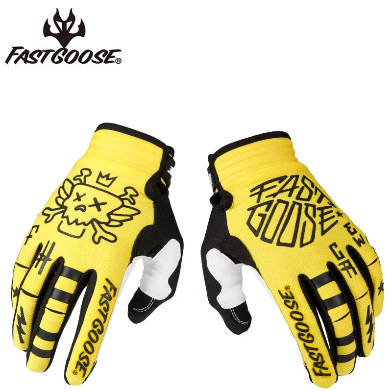 Fastgoose Skull Motorcycle Biker Riding Cycling Gloves MTB ATV Touch Dirt Bike Accessories Riding Gear Glove Items for Men Women