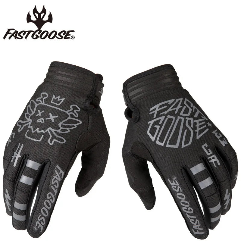 Fastgoose Skull Motorcycle Biker Riding Cycling Gloves MTB ATV Touch Dirt Bike Accessories Riding Gear Glove Items for Men Women