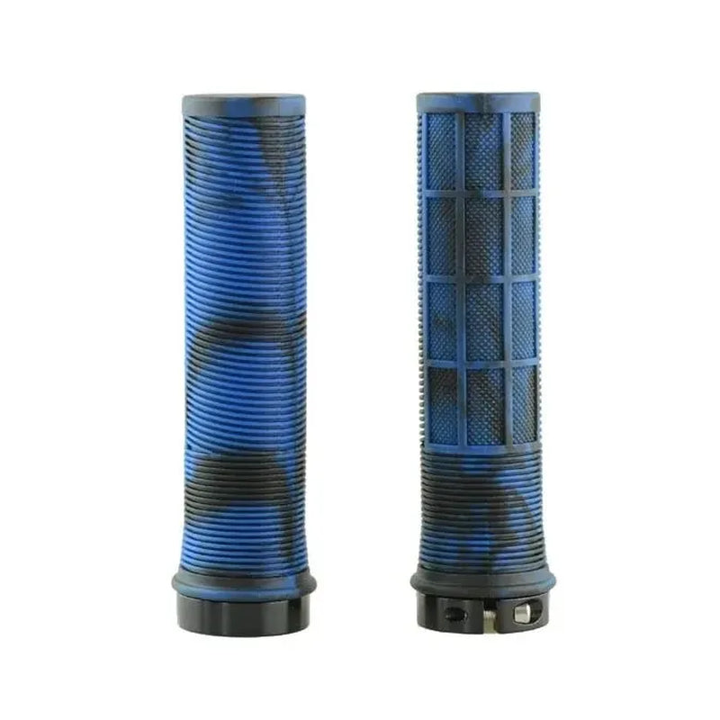 TPR Bicycle Grips Integrated Bicycle Handlebar Grips Aluminum Alloy Lock on Bicycle Handles Non-Slip MTB Cuffs Bike Part