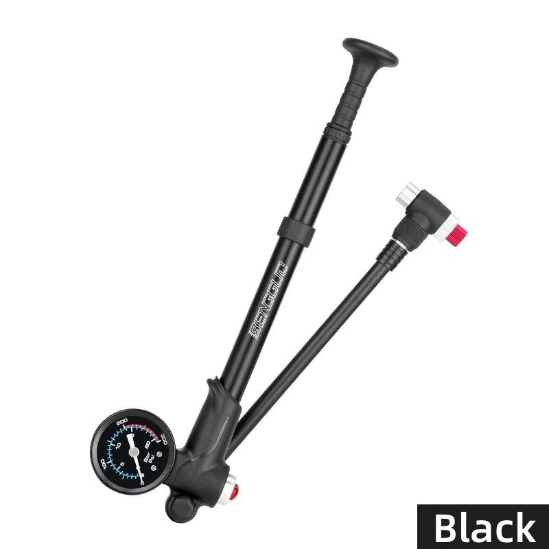 Portable High-Pressure 300Psi Bike Air Pump with Gauge for Fork & Rear Suspension Shock Absorber Mountain Bicycle Universal Pump