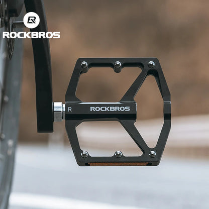 Bicycle Pedals save Effort Aluminum Alloy Anti-Slip MTB Road Mountain Reflective Bearing Cycling Pedals Bike Accessory