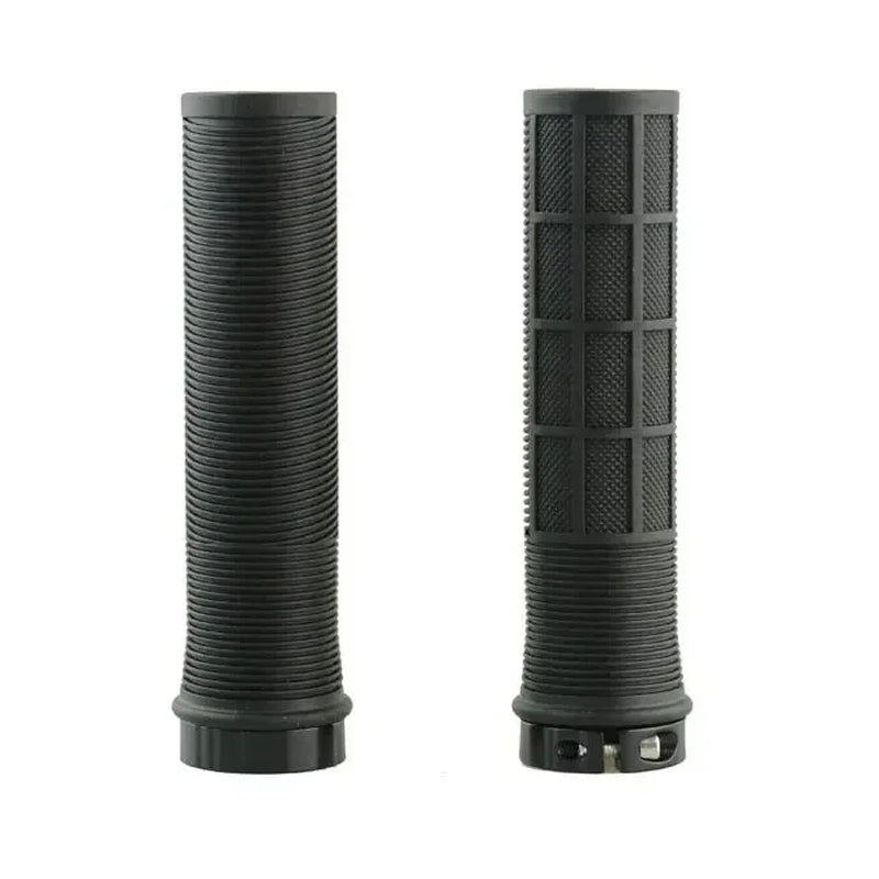 TPR Bicycle Grips Integrated Bicycle Handlebar Grips Aluminum Alloy Lock on Bicycle Handles Non-Slip MTB Cuffs Bike Part