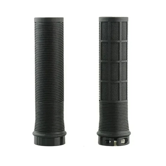 TPR Bicycle Grips Integrated Bicycle Handlebar Grips Aluminum Alloy Lock on Bicycle Handles Non-Slip MTB Cuffs Bike Part