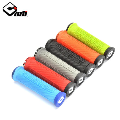 Aluminum Alloy and Silica Gel Bicycle Handlebar Grips with Integrated Lock for Mountain and Road Bikes
