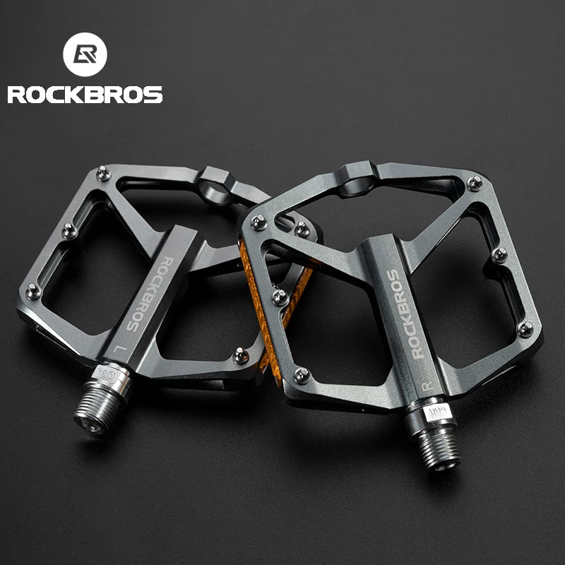 Bicycle Pedals save Effort Aluminum Alloy Anti-Slip MTB Road Mountain Reflective Bearing Cycling Pedals Bike Accessory
